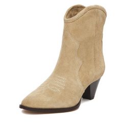 Kowbojki Badura. Brązowe botki Badura, bez wzorów, bez obcasa, na słupku, bez zapięcia. Za 429.99 zł.