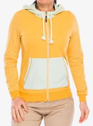 Bluza z kapturem damska Edelrid Bege Zip Hoody. Żółte bluzy EDELRID, l, bez wzorów, z bawełny, z kapturem. Za 296.99 zł.