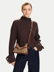 Guess Torebka Dea Mini HWSG79 93730 Brązowy. Brązowe listonoszki Guess, z aplikacjami, ze skóry, bez dodatków. Za 299.99 zł.