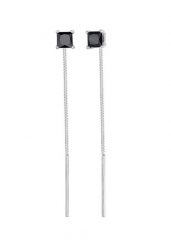 Elli Damskie kolczyki wiszące podłużne Geo Minimal Pull Through z kryształami cyrkoni w srebrze 925 Sterling Silver Kolczyki 1 ct. Szare kolczyki Elli, z cyrkonią, srebrne. Za 238.99 zł.