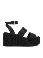 Badura Sandały EO-ALORA-LT0228-26-802 Czarny. Czarne sandały Badura, bez wzorów, ze skóry, bez obcasa, bez zapięcia. Za 379.99 zł.