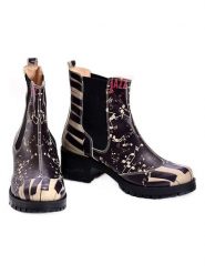 Goby Sztyblety w kolorze beżowo-czarnym rozmiar: 39. Brązowe botki Goby, bez wzorów, z materiału, bez obcasa, bez zapięcia. Za 260.99 zł.