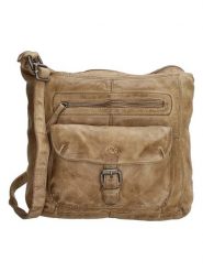 HIDE & STITCHES Skórzana torebka w kolorze beżowym - 27 x 27 x 8 cm rozmiar: onesize. Brązowe torby na ramię HIDE & STITCHES, bez wzorów, z materiału, na ramię, bez dodatków. Za 304.99 zł.