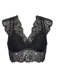 Hunkemöller Biustonosz top Posie 302448 Czarny. Czarne biustonosze Hunkemöller, s, bez wzorów, z syntetyku, bez kołnierzyka, bez ramiączek. Za 139.99 zł.