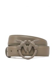 PINKO Pasek Damski Love Berry H3 Belt PE 25 PLT01 100125 A1K2 Szary. Szare paski Pinko, bez wzorów, ze skóry. Za 419.99 zł.