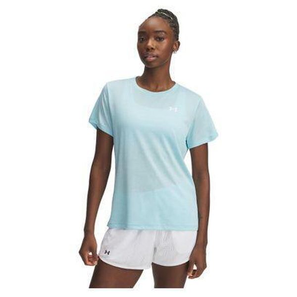 Koszulka treningowa damska Under Armour UA Tech Twist SS. Niebieskie bluzki Under Armour, s, bez wzorów, sportowe, bez kołnierzyka, bez ramiączek. Za 83.99 zł.