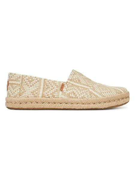 TOMS Espadryle w kolorze kremowym rozmiar: 38. Brązowe espadryle Toms, bez wzorów, bez obcasa, bez zapięcia. Za 155.15 zł.