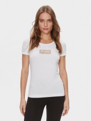 Guess T-Shirt W4RI33 J1314 Biały Slim Fit. Białe t-shirty Guess, l, z aplikacjami, z bawełny, bez kołnierzyka, bez ramiączek. Za 99.99 zł.
