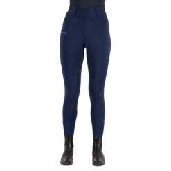 Damskie legginsy jeździeckie z pełną przyczepnością Imperial Riding Comfi Sparks. Niebieskie legginsy IMPERIAL RIDING, s, bez wzorów, z materiału. Za 444.50 zł.