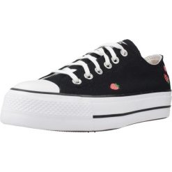 Kapcie CONVERSE CHUCK TAYLOR ALL STAR LIFT OX Czarny. Czarne obuwie domowe Converse, bez wzorów, z tkaniny, bez zapięcia. Za 387.60 zł.