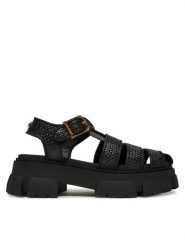 Steve Madden Sandały Amina s SM11003681 Czarny. Czarne sandały Steve Madden, bez wzorów, ze skóry, bez obcasa, na płaskiej podeszwie, bez zapięcia. Za 499.99 zł.