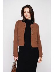 C& Jo Kardigan w kolorze jasnobrązowym rozmiar: 38. Brązowe kardigany C& Jo, bez wzorów. Za 118.01 zł.
