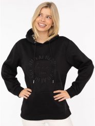 Zwillingsherz Bluza "Wild at heart" w kolorze czarnym rozmiar: S/M. Czarne bluzy Zwillingsherz, m, bez wzorów, z kapturem. Za 158.47 zł.