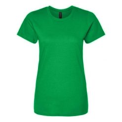 Damska Koszulka Softstyle O Średniej Grubości. Zielone bluzki GILDAN, xl, bez wzorów, sportowe, bez kołnierzyka, bez ramiączek. Za 33.99 zł.