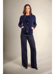 Perfect Cashmere Kaszmirowy kardigan "Mila" w kolorze granatowym rozmiar: M. Niebieskie kardigany Perfect Cashmere, m, bez wzorów, z kaszmiru. Za 630.99 zł.