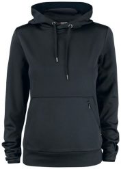 Clique Oakdale Women - Funkcjonalna bluza z kapturem z poliestru – black. Czarne bluzy sportowe CLIQUE, l, bez wzorów, z materiału, z kapturem. Za 222.65 zł.