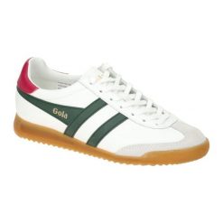 Damskie skórzane buty sportowe Gola Torpedo. Białe obuwie sportowe Gola, bez zapięcia, trekkingowe. Za 468.00 zł.