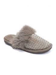 Confly Kapcie w kolorze szarobrązowym rozmiar: 37. Brązowe obuwie domowe Confly, bez wzorów, bez zapięcia. Za 34.77 zł.