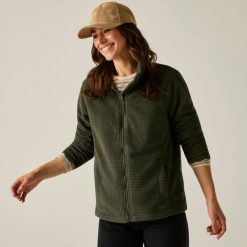 Bluza polarowa Heidy z zamkiem błyskawicznym dla kobiet. Brązowe bluzy Regatta, l, bez wzorów, z materiału, bez kaptura. Za 180.00 zł.