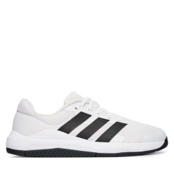 Buty na siłownię adidas. Białe obuwie sportowe Adidas, bez zapięcia, na fitness i siłownię. Za 279.99 zł.