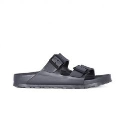 Klapki Birkenstock Arizona Eva. Szare klapki Birkenstock, bez wzorów, z materiału, bez obcasa. Za 336.00 zł.
