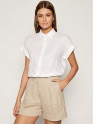 Lauren Ralph Lauren Koszula 200699152001 Biały Regular Fit. Białe koszule Lauren Ralph Lauren, l, bez wzorów, ze lnu, bez kołnierzyka, bez ramiączek. Za 449.99 zł.