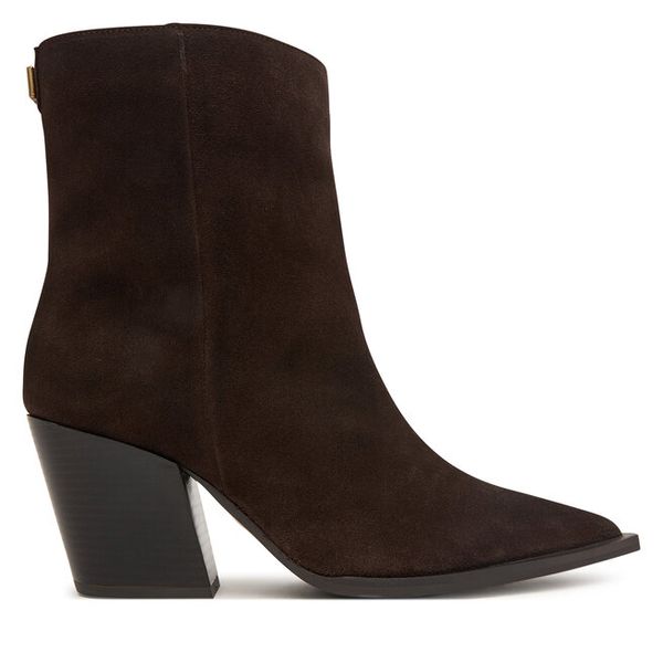 Botki Steve Madden. Brązowe botki Steve Madden, bez wzorów, bez obcasa, na słupku, bez zapięcia. Za 859.99 zł.