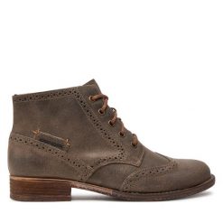 Botki Josef Seibel. Szare botki Josef Seibel, bez wzorów, bez obcasa, na płaskiej podeszwie, bez zapięcia. Za 359.99 zł.