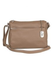 Anna Morellini Skórzana torebka "Orlanda" w kolorze szarobrązowym - 29 x 23 x 12 cm rozmiar: onesize. Brązowe torby na ramię Anna Morellini, bez wzorów, z materiału, na ramię, bez dodatków. Za 252.99 zł.