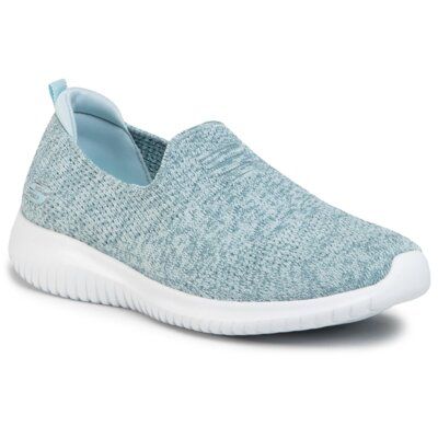 Skechers 13106 BLU Niebieski. Niebieskie obuwie sportowe Skechers, z materiału, bez zapięcia. Za 279.99 zł.