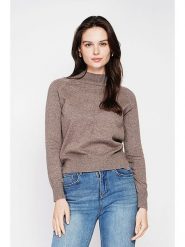 C& Jo Sweter w kolorze szarobrązowym rozmiar: 42. Brązowe swetry C& Jo, bez wzorów, ze splotem, bez ramiączek. Za 121.80 zł.
