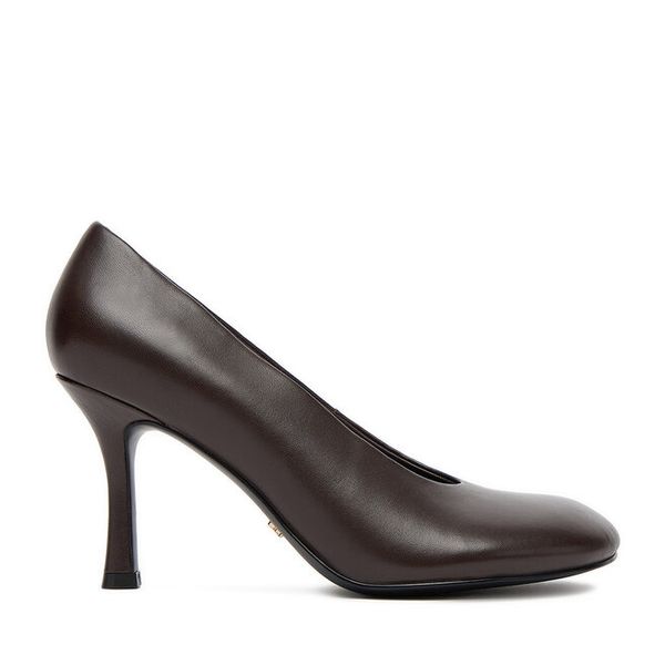 Szpilki GINO ROSSI. Brązowe szpilki Gino Rossi, bez wzorów, bez obcasa, na szpilce, bez zapięcia. Za 199.99 zł.