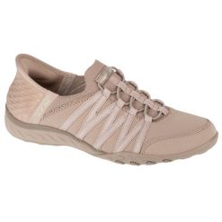 Buty sportowe Sneakersy damskie, Slip-ins: Breathe Easy - Roll With Me. Brązowe obuwie sportowe Skechers, bez zapięcia, trekkingowe, Skechers Sport. Za 379.99 zł.