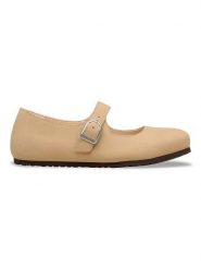 Birkenstock Skórzane baleriny "Santa Clarit" w kolorze beżowym rozmiar: 38. Brązowe baleriny Birkenstock, bez wzorów, bez obcasa. Za 487.72 zł.