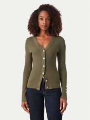 Guess Kardigan W6YR11 Z0950 Khaki Slim Fit. Brązowe kardigany Guess, l, z aplikacjami, z wiskozy. Za 394.99 zł.