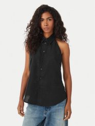 G-Star Raw Top Fluid D29383-E515 Czarny Regular Fit. Czarne topy G-Star Raw, xs, bez wzorów, ze lnu, bez kołnierzyka, bez ramiączek. Za 262.99 zł.