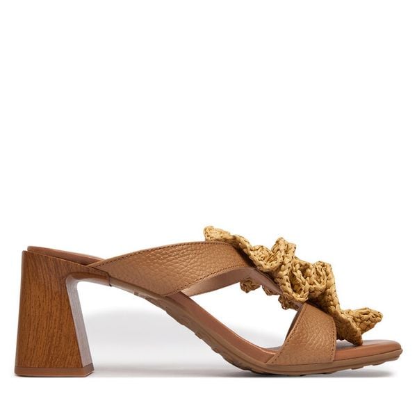 Klapki Hispanitas. Brązowe klapki Hispanitas, bez wzorów, bez obcasa. Za 609.99 zł.