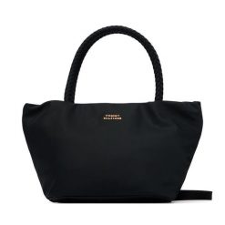 Torebka Tommy Hilfiger. Czarne torebki klasyczne TOMMY HILFIGER, bez wzorów, z nylonu, bez dodatków. Za 449.99 zł.