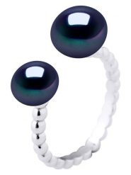 Pearl Addict Srebrny pierścionek z perłami rozmiar: onesize. Szare pierścionki Pearl Addict, z perłą, srebrne. Za 268.55 zł.