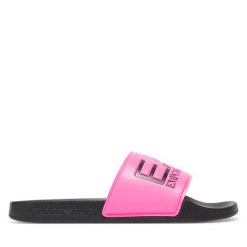 Klapki EA7 Emporio Armani. Czerwone klapki EA7 Emporio Armani, bez wzorów, bez obcasa. Za 169.99 zł.