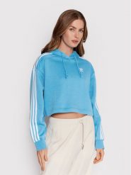 Adidas Bluza adicolor Classics HC2014 Niebieski Relaxed Fit. Niebieskie bluzy Adidas, bez wzorów, z bawełny, bez kaptura. Za 249.99 zł.