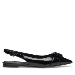 Baleriny GINO ROSSI. Czarne baleriny Gino Rossi, bez wzorów, bez obcasa. Za 239.99 zł.