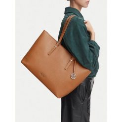 Torebka Nine West. Brązowe shopper Nine West, bez wzorów, bez dodatków. Za 449.99 zł.