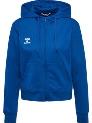 Damska bluza z kapturem zapinana na zamek Hummel Go 2.0 Chevron. Niebieskie bluzy Hummel, xs, bez wzorów, z bawełny, z kapturem. Za 302.50 zł.