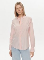 Tommy Hilfiger Koszula WW0WW43344 Różowy Regular Fit. Czerwone koszule TOMMY HILFIGER, bez wzorów, z bawełny, bez kołnierzyka, bez ramiączek. Za 339.99 zł.