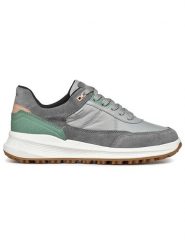 Geox Skórzane sneakersy "Pg1X B Abx" w kolorze zielono-szarym rozmiar: 40. Szare trampki Geox, bez wzorów, z materiału, bez zapięcia. Za 339.00 zł.