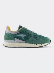 Kangaroos Skórzane sneakersy "Coil R1 Tech" w kolorze zielonym rozmiar: 44. Zielone trampki KangaROOS, bez wzorów, z materiału, bez zapięcia. Za 217.99 zł.