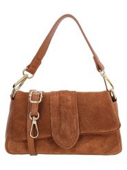 Charm Skórzana torebka w kolorze jasnobrązowym - 19 x 10 x 5 cm rozmiar: onesize. Brązowe torby na ramię Charm, bez wzorów, z materiału, na ramię, bez dodatków. Za 108.99 zł.