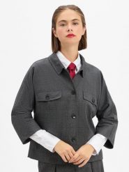 More & More Marynarka damska Kobiety szary w kratkę, 38. Szare marynarki i żakiety More & More, bez wzorów, eleganckie. Za 599.95 zł.