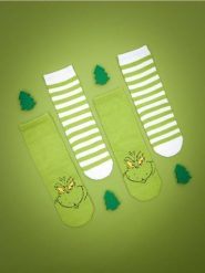 Skarpetki 2 pack Grinch - wielobarwny. Skarpety Sinsay, bez wzorów. Za 15.99 zł.
